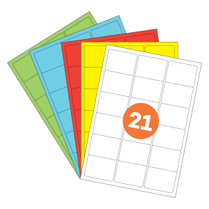 A4 Label Sheets 21 Per Sheet 100 Pack
