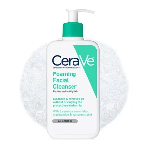 CeraVe Foaming Facial Cleanser features ceramides, hyaluronic acid, and niacinamide, and is formulated to help to maintain your skin’s protective barrier, lock in moisture, and calm your skin.